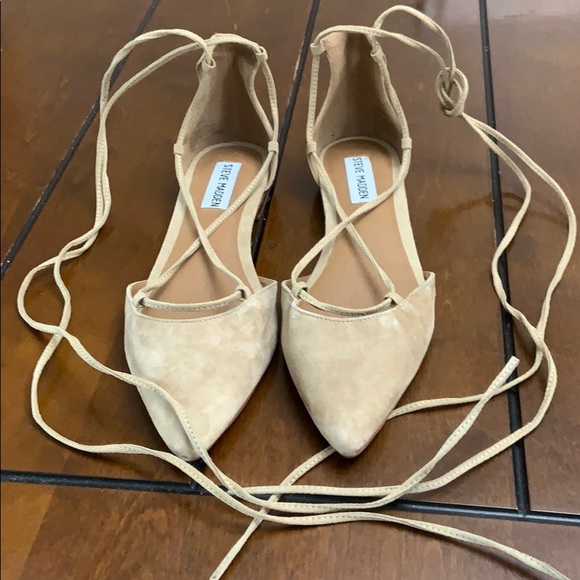Steve Madden lace up flats, size 8 - Picture 2 of 8